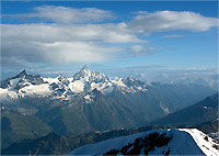 Splendida veduta del Cervino dal Lyskamm